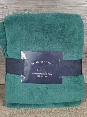 New North Point Supreme Plush Throw 50 x 60 Brown
